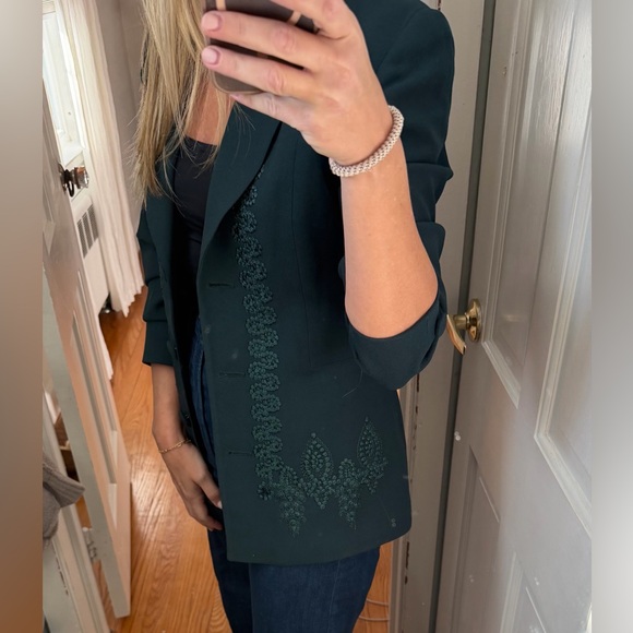 CHRISTIAN DIOR Vintage Wool Blazer Jacket, sz 4 - Picture 2 of 14